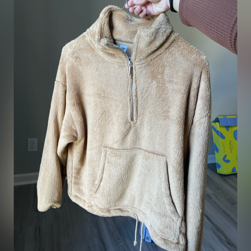 Old navy Teddy half zip up